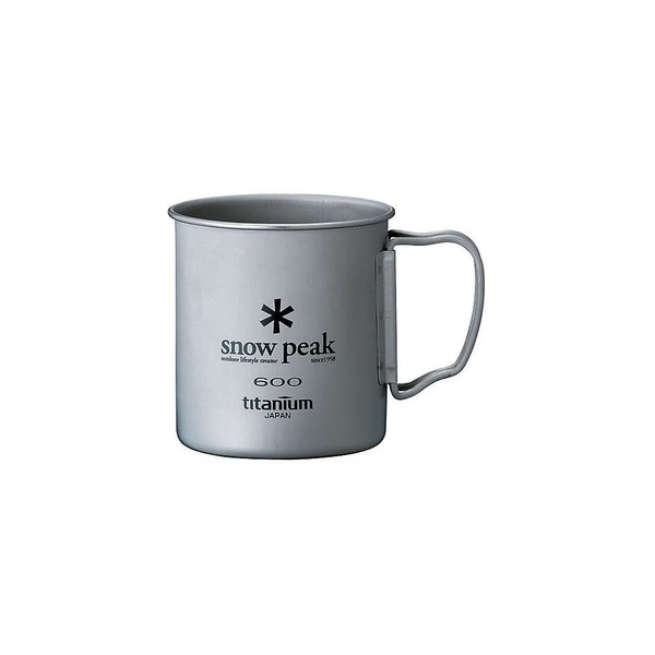 Snow Peak Taza de titanio de una sola pared, asas