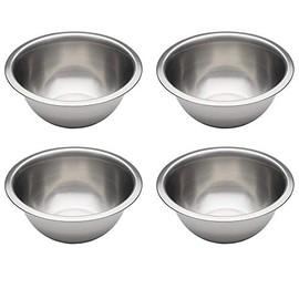 Chef Aid Stainless Steel Mixing Bowl Rust Resistant 13.6cm 0.5 Litre (Pack of 4)