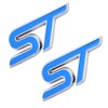 Pack of 2 3D Metal ST Stickers Car Head Emblem