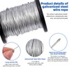 Glarks 267Pcs Heavy Duty Picture Wire Hanging Kit, 164Ft Braided