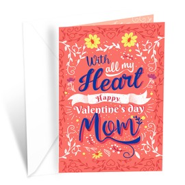 Mom Valentine's Day Card | Prime Greetings | Made in America | Eco-Friendly | Thick Card Stock with Premium Envelope 5in x 7.75in | Packaged in Protective Mailer