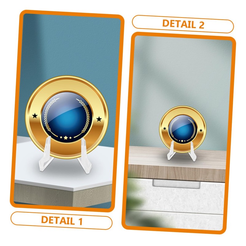 Operitacx 6pcs clear display stand ornament display stand coin holders