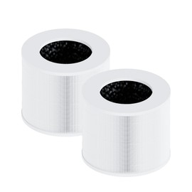 2 Pack Air Purifier Filter Replacement, Compatible with Core Mini Air Purifiers, 3-In-1 HEPA, High-Efficiency Activated Carbon