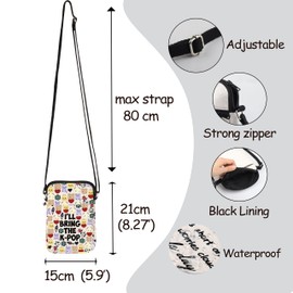 MNIGIU Cartoon Characters Crossbody Bag Korean Pop Music Lover Gift I'll Bring The K-pop Group Members Messenger Bag