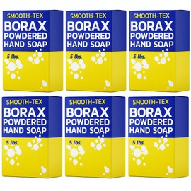 Banner Chemical Smooth-Tex Borax Powdered Hand Soap - Heavy Duty Industrial Hand Wash - Removes Grease, Grime and Oil from Hands for Mechanics & Industrial Workers, Compare to Boraxo - 5 lbs (6 Pack)