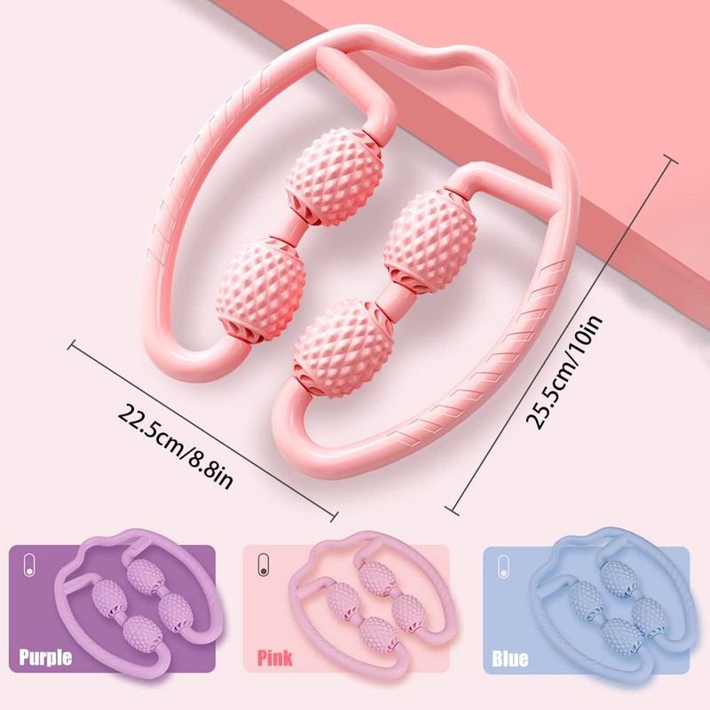 4-Ball Fascia Massage Roller, Manual Neck Massager Deep Tissue Massager