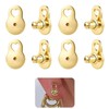 8PCS 14K Gold Plated Earring Backs for Droopy Ears Hypoallergenic