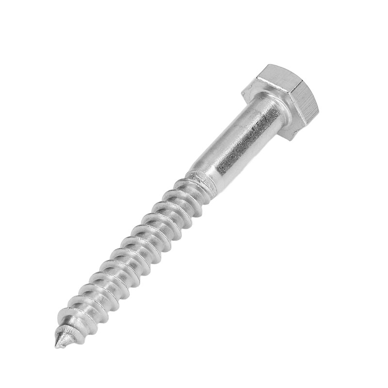 304 Stainless Steel Half Thread Bolt Wood Hex Lag Screws