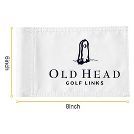 2BUT Old Head Golf Links Golf Pin PGA Flag Practic Putting Green Golf Flag For Backyard Garden Double-Sewn 600D Nylon Miniature Pin Flag Regulation Tube Flag(8"X6")
