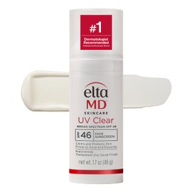 EltaMD UV Clear Face Sunscreen SPF 46, Oil-Free Sunscreen with Zinc Oxide, Dermatologist Recommended