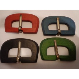 Colored Wood  Buckle parts Lot of 10 Sewing Crafts USA Seller