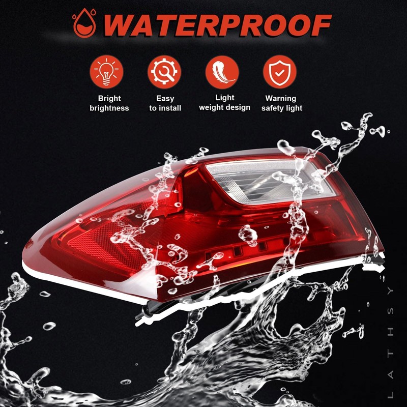 Lathsy Halogen Tail Lights Compatible with 2016-2018 Chevy Malibu Rear