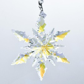 2025 Edition Crystal Snowflake Ornament Christmas Tree Ornament Home Decor Gift (2025-Multicolor)