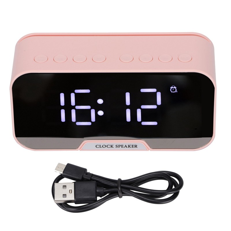D‑88 Multifunctional Bluetooth Clock Speaker Portable Dual Alarm Clock Function