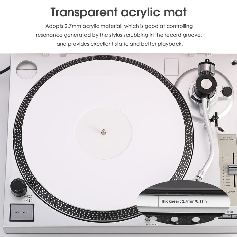 Turntable Slip Mat Anti Static Silicone/Cork Slipmat for Vinyl Record