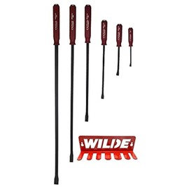 Wilde Tool HPB7/DB 7 Piece Hard Cap Pry Bar W/Rack Set