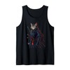 Samurai Cat Warrior Ninja With Dual Katanas Tank Top
