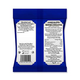 Jakemans Jakemans Menthol & Eucalyptus 73g - Pack of 12 - Soothing Menthol Lozenges - Suitable for Vegetarians, Clear