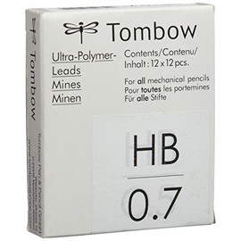 Tombow ex-07p-hb – 12 Tubes Box with 12 Leads, 0.7 mm