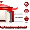 HaSteeL 1 QT Cast Iron Saucepan, Mini Enamel dutch oven