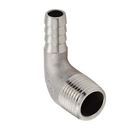 Beduan Stainless Steel Elbow 1/2" Hose Barb x 1/2" Male NPT Home Brew Pipe Fitting