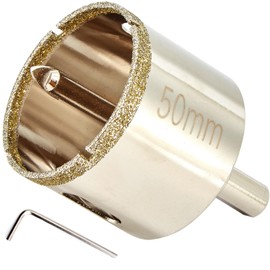 DaduoRi 2 Inch (50mm) Diamond Hole Saw with Pilot Bit, 50mm Tile Hole Saw with Center Drill Bit for Marble, Granite, Ceramics,Porcelain Tiles, Glass, 1-1/2" Depth of Cut for Thick Countertops