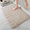 YIHOUSE Memory Foam Bath Mat Cobblestone Bathroom Rug Non Slip