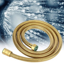 Shower Hose, G1/2in 1.5m/59in Gold Shower Hose, Stainless Steel Handheld Shower Hose for Shower Bidet Sprayer Bathing Bathroom Showers Bathroom Accessories