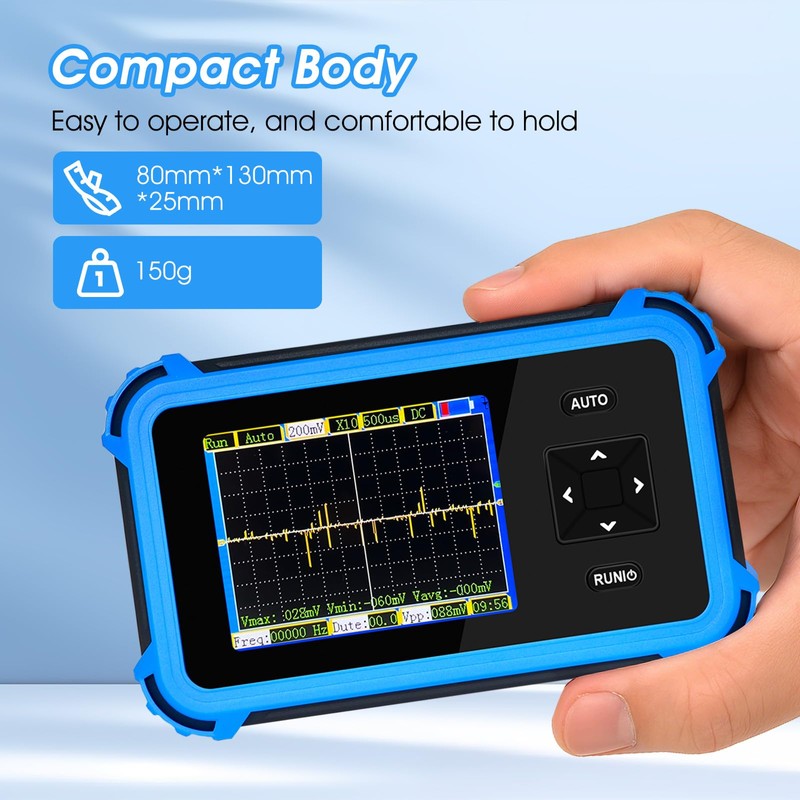 Handheld Oscilloscope Beginner, AIOMEST Mini Osciloscopio with 1MHz Bandwidth 8.33MSa/s,