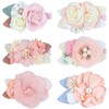 Dizila 6 Pieces Delicate Handmade Rose Flower Hair Bows Fully