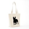 CafePress French Bulldog Silhouette Tote Bag Reusable Natural Beige Canvas