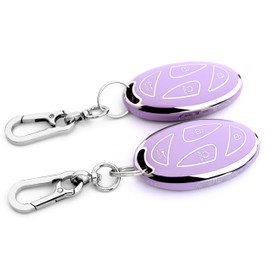 PADITURAL 7-Button Key Fob Cover for Hyundai 2024-2025 Tucson Elantra Santa Fe Kona Sonata IONIQ, Protective Case with Anti-Loss Keychain, Purple
