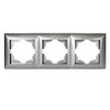 Visage Triple Frame for 3 Sockets Switch Dimmer Silver