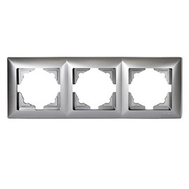 Visage Triple Frame for 3 Sockets Switch Dimmer Silver
