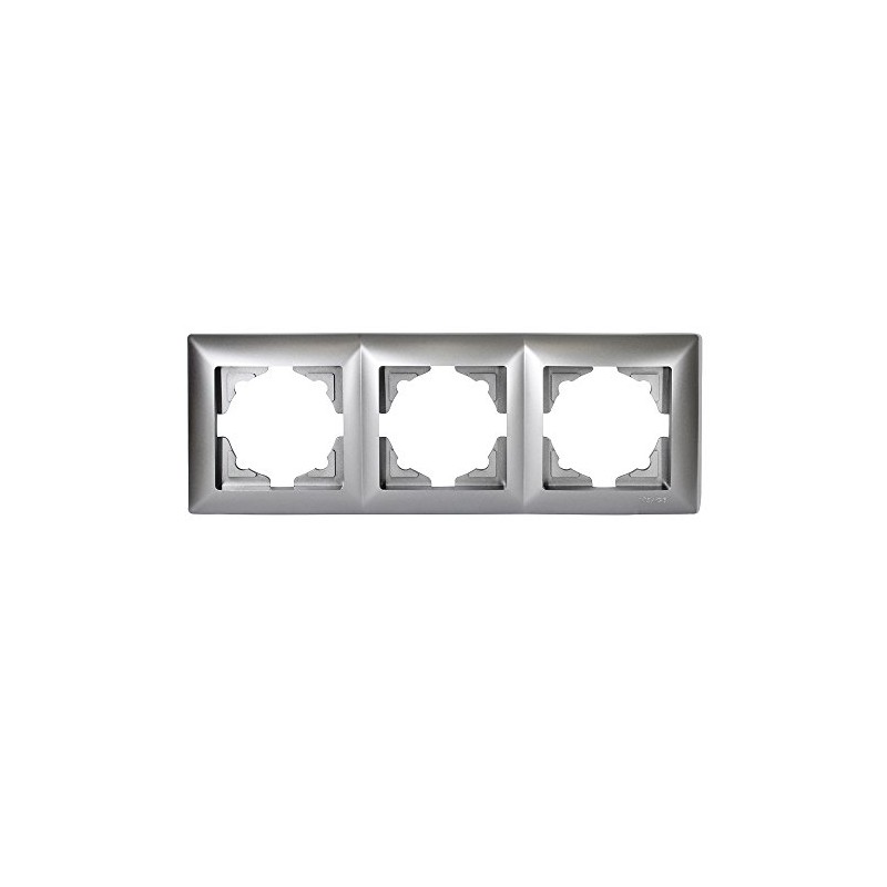 Visage Triple Frame for 3 Sockets Switch Dimmer Silver