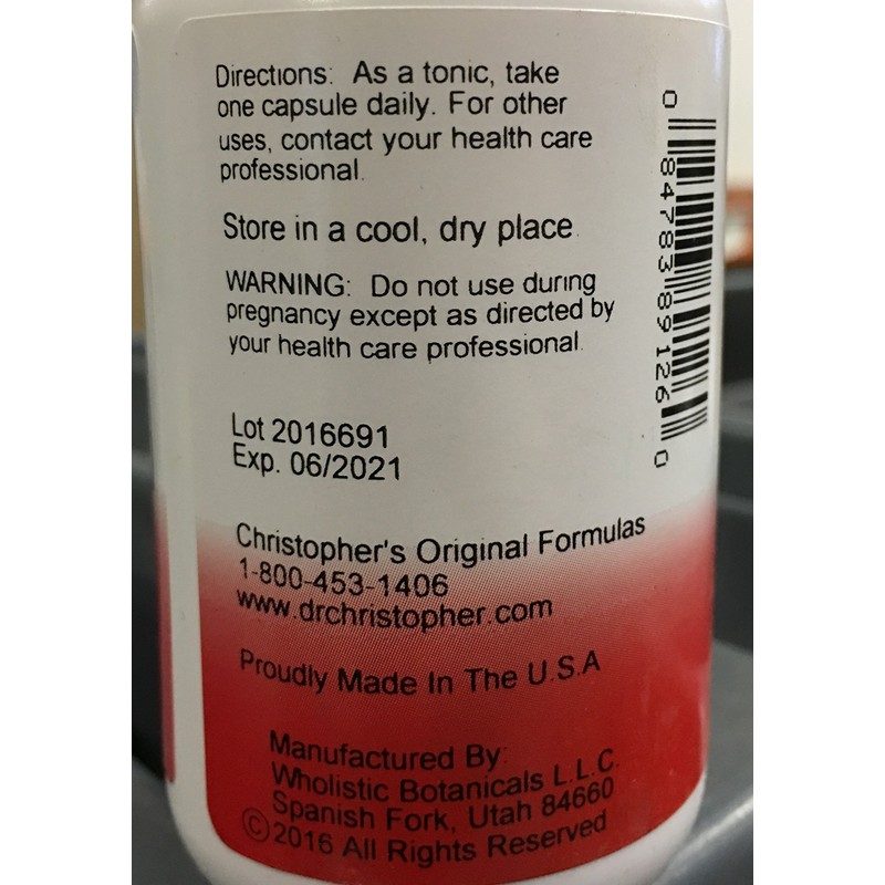 Dr. CHRISTOPHER'S, Cleanse False Unicorn and Lobelia - 100 vegicaps