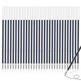 Wincredulous 30 Pieces Retractable Pen Ink Refills, 0.7mm Ink Plastic Replacement Ballpoint Pen Refills,Smooth Writing Retractable Pen Refills for Daily Work Writing School Office Supplies (Black)