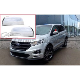 Trims Express Fit: 2015-2021 Ford Edge Chrome Mirror Covers 2Pc no Signal Cutout