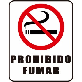 Señalamiento Estireno 30 Prohibido Fumar 20x25 Cms