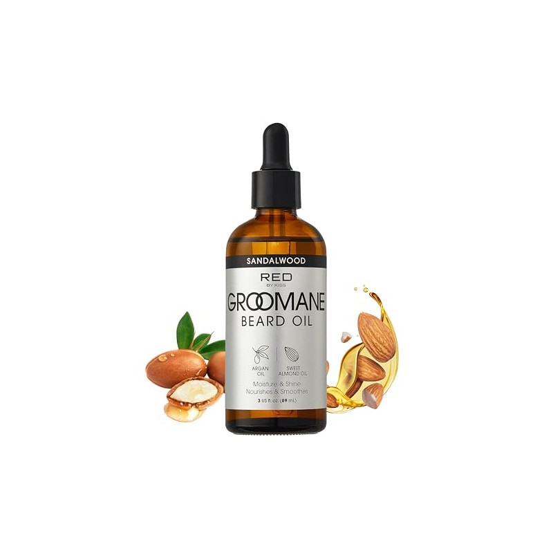 Red by Kiss Aceite Para Barba Groomane, Con Aceite De