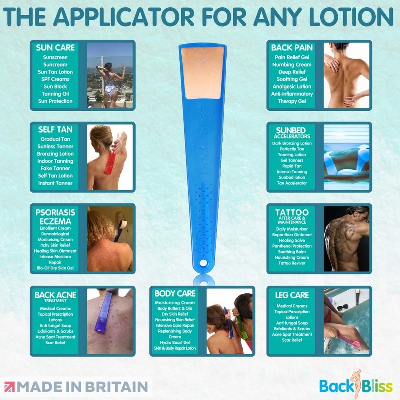 British Made Easy Reach Lotion Applicator for Back with Back