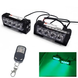 Wellvie LED Front Warning Light, 12 V, 24 V, Strobe, Light Bar, Siren Light, Siren Amplifier, Rotary Light, Patrump Light, 6 Patterns of Lighting, Easy Installation, Car Parts, Car Supplies, Remote