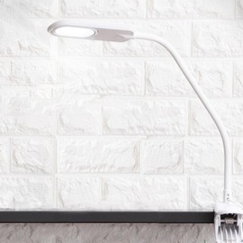 Iris Plaza PCL-R401-W LED Desk Light, Clip Light, 3 Levels, Dimmable, Stepless, Easy Operation, Adjustable Angle, Anti-Slip, Energy Saving, Lighting
