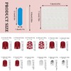 NICENEEDED 24PCS Christmas Press on Nails, White Short Square False