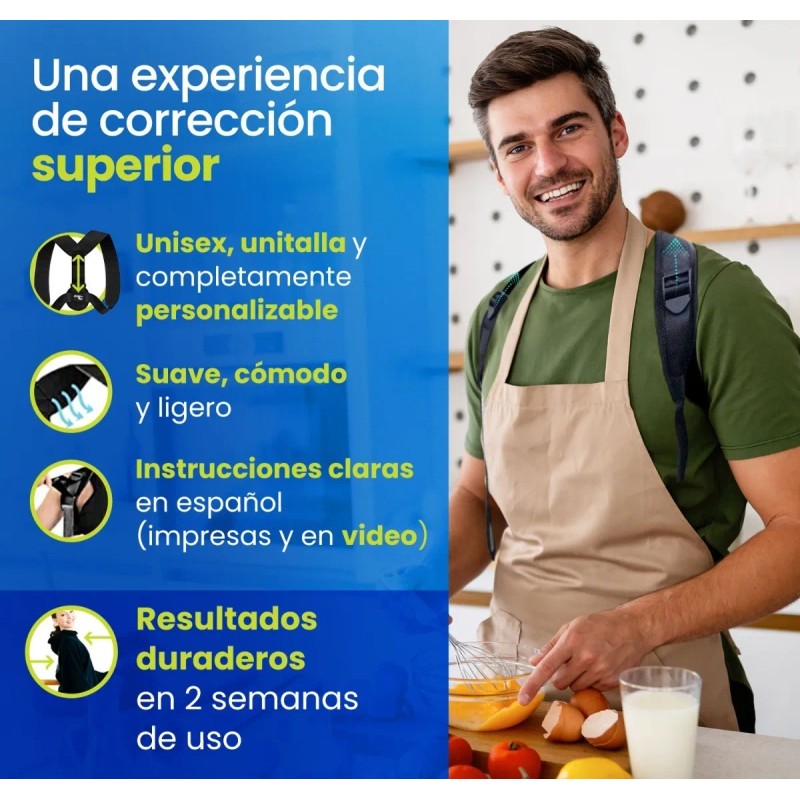 Corrector Postura Espalda Para Hombre Y Mujer Faja Ajustable