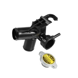 Hihaha No.25329-3X600/25330-1P000 Engine Radiator Filler Neck with Fully Sealed Cap for Hyundai Elantra 11-16 for Kia Forte 14-18 Plastic Upper Radiator Coolant Filler Neck Water Pipe Durable Material