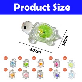 nuneoeuo 30PCS Mini Turtles,Mini Animals Tiny Resin Animalses Glittering Star Turtles With Sparkle Flakes Tiny Sea Animals, for Birthday Party Home Garden DIY Aquarium Dollhouse Potted