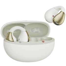 wegear Open-Ear Earbuds, Clip-On Headphones, Lightweight Comfort Wireless Earbuds, 26H Playtime Bluetooth 5.4 Headphones, Clear Calls with 2 Microphones for Sport, Workout(White)