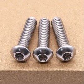 1/4-20 x 1-3/4" (20 PCS) Button Head Socket Cap Screws, Stainless Steel 304 (18-8), Full Thread, Coarse Thread UNC, ASME/ANSI B18.3-11