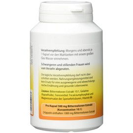 Avitale Bittermelon capsules with standardised fruit extract of bitter melon (Momordica Charantia) and vitamin B6 for normal homocysteine levels, 120 capsules